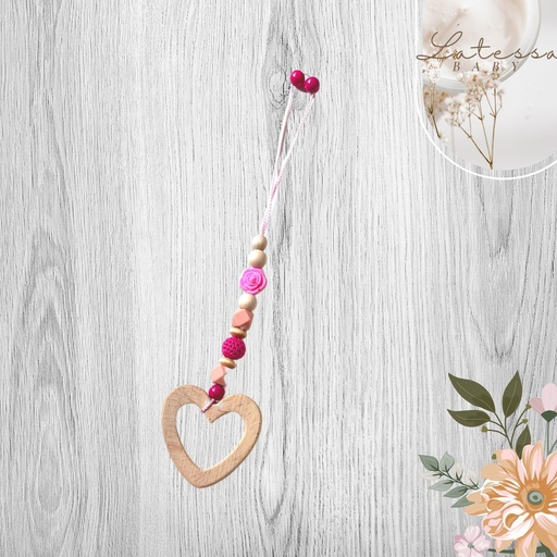[lts-ba-mk-w-r] LATESSA® Maxi Cosi Kette für Mädchen, Handmade in Germany